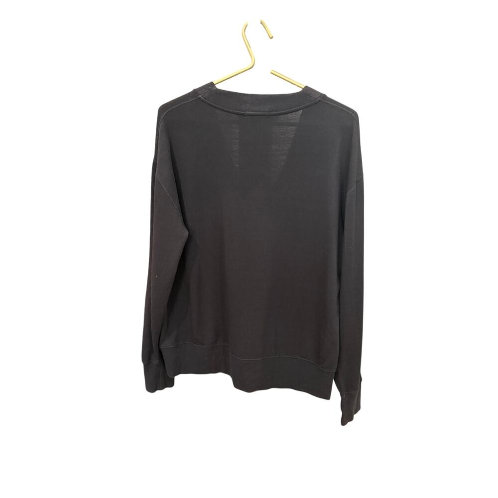✨ RAG & BONE Black V-Neck Top Banded Trim Modal M 🖤 - Picture 4 of 7